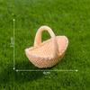 Bamboo Basket Chair Dustpan Dollhouse Simulation Decoration' Dollhouse Miniature Furniture Resin