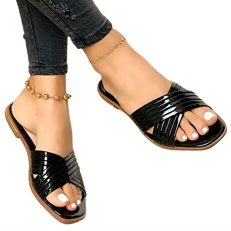 Модные женские сандалии 2024 новые плоские сандалии летняя обувь для женщин пляжная обувь Sandalias Mujer домашние тапочки для улицы летняя обувь