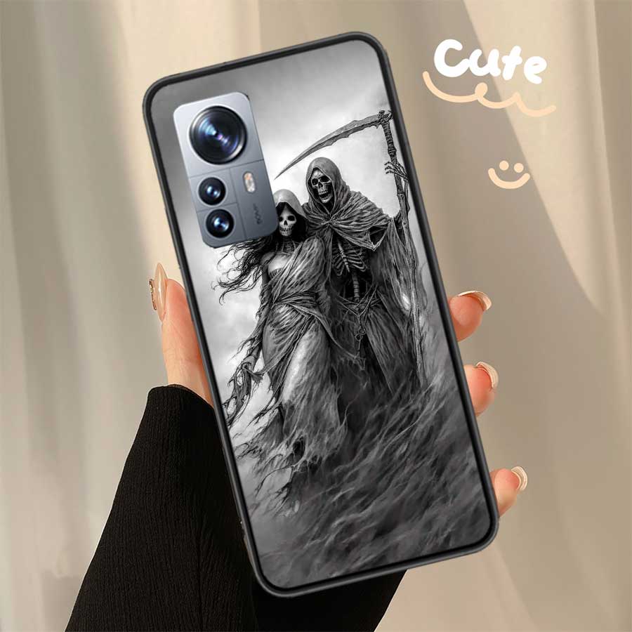 Чехол для телефона Смерть Жнец Череп для Xiaomi Poco X7 X6 X5 X4 X3 GT NFC M4 M5 Pro 5G M3 Mi F6 F5 F4 F3 F2 F1 Capa Coque TPU Cov