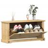 VidaXL Shoe Cabinet Corona 99x32x47 Cm Solid Pine Wood, Shoe Storage, Shoe Cupboard, Shelf At 4002784