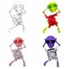 Simulation Wind-up Dancing Skeleton Toy Plastic Spring Clockwork Toy  Desktop Ornament