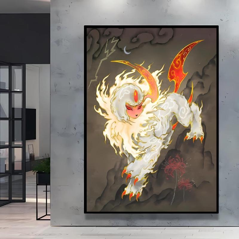 Print on Canvas Pokemon Swampert Poster Comics Pictures Not Fading Home Living Room Bedroom Wall Decoration Friends Gifts