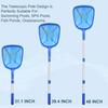 Pool Skimmer Net Deep Fine Mesh Solid Plastic Frame Detachable Pole Large Capacity Heavy Duty Leaf Fine Debris Pool Cleaning Net Pool Accessories