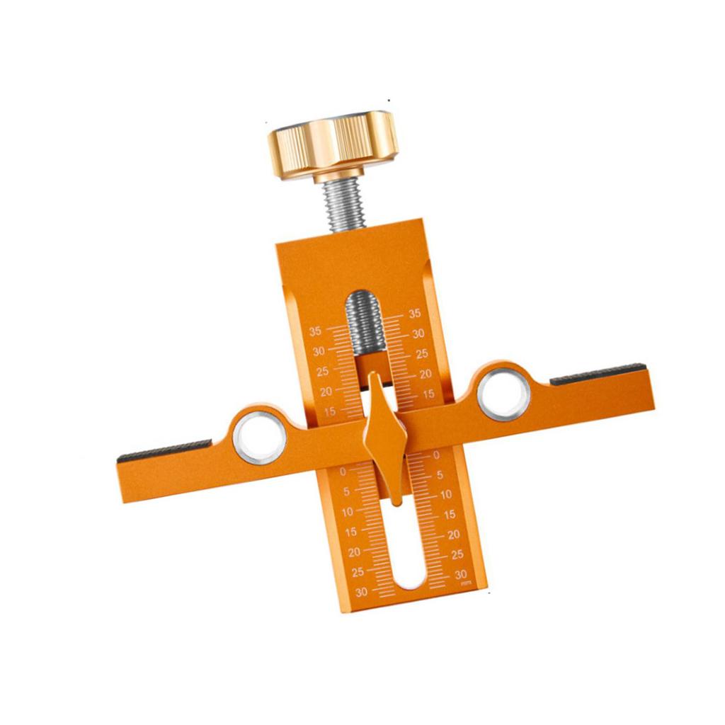 Cabinet Door Mounting Jig Aluminium Alloy Installation Positioner with 6 8 10mm Drill Bits Woodworking Multi Functional Position Tool