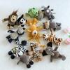 Cartoon Jungle Animal Keychain Forest Lion Tiger Pendant Plush Toy Bag Boutique Hanging Decoration
