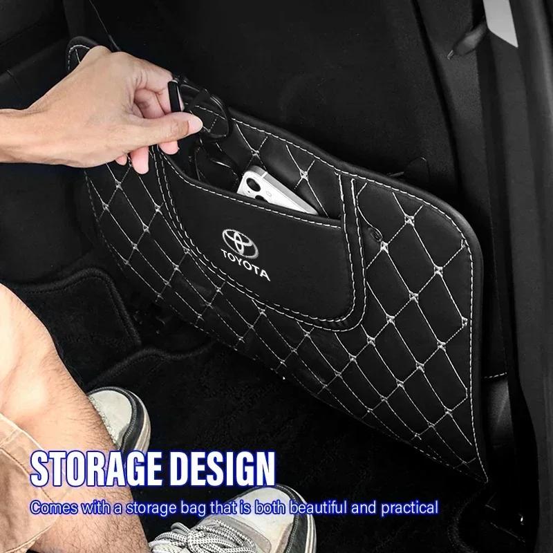 Car Seat Back Storage Protective Pad Prevent Kick Mat for Toyota Trd GR Land Cruiser Camry Highlander Corolla Yaris Chr Auris RAV4