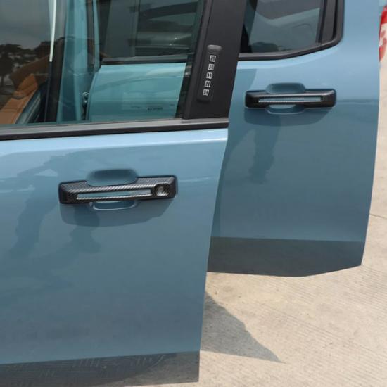 For -2025 Ford Maverick ABS Carbon Fiber Side Door Handle Overlay Cover Trim