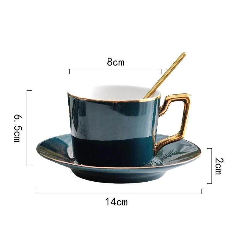 1 шт. керамические кофейные чашки и блюдца, креативный послеобеденный чайный сервиз с цветочным узором, чашки, скандинавские простые бытовые чашки, подарки, кружка