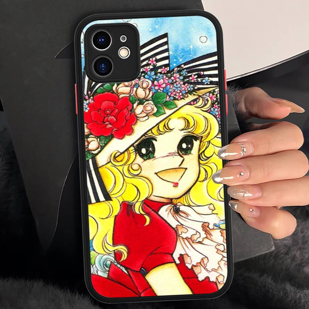 Manga Candy For IPhone 15 16 Pro Max 11 12 13 14 XS XR X Plus 16E Matte Translucent Phone Cover