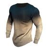 Long Sleeved Round Neck T Shirt Spring/Autumn Color Block Striped Retro Men's 3D Printed T-shirt Pattern Outdoor Daily Vacation