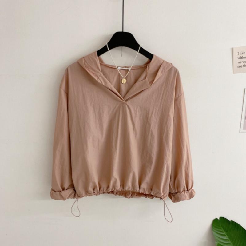 Honey J Women S Term baSarak STring Trim Hooded T ShirT 4 Color