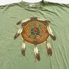 Винтажная футболка 90-х GREEN TURTLE SHIELD CHEYENNE коренной американец XL мягкая
