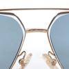 Great Cartier sunglasses 2C Two Bridge Gold Blue Lens  mens CT0111S Used