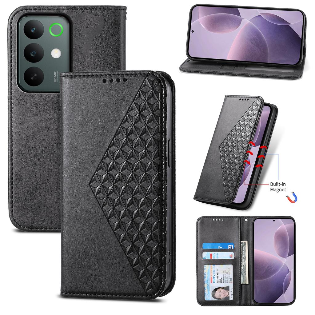 For Realme C85 Pro 4G Case Calf Texture PU Leather Wallet Phone Cover with Wrist Strap