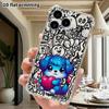 Phone Case: 2D flat suitable for iPhone 18 17 16 15 14 13 Pro, transparent four corner protective case, starry sky puppy, Christmas and Halloween gift