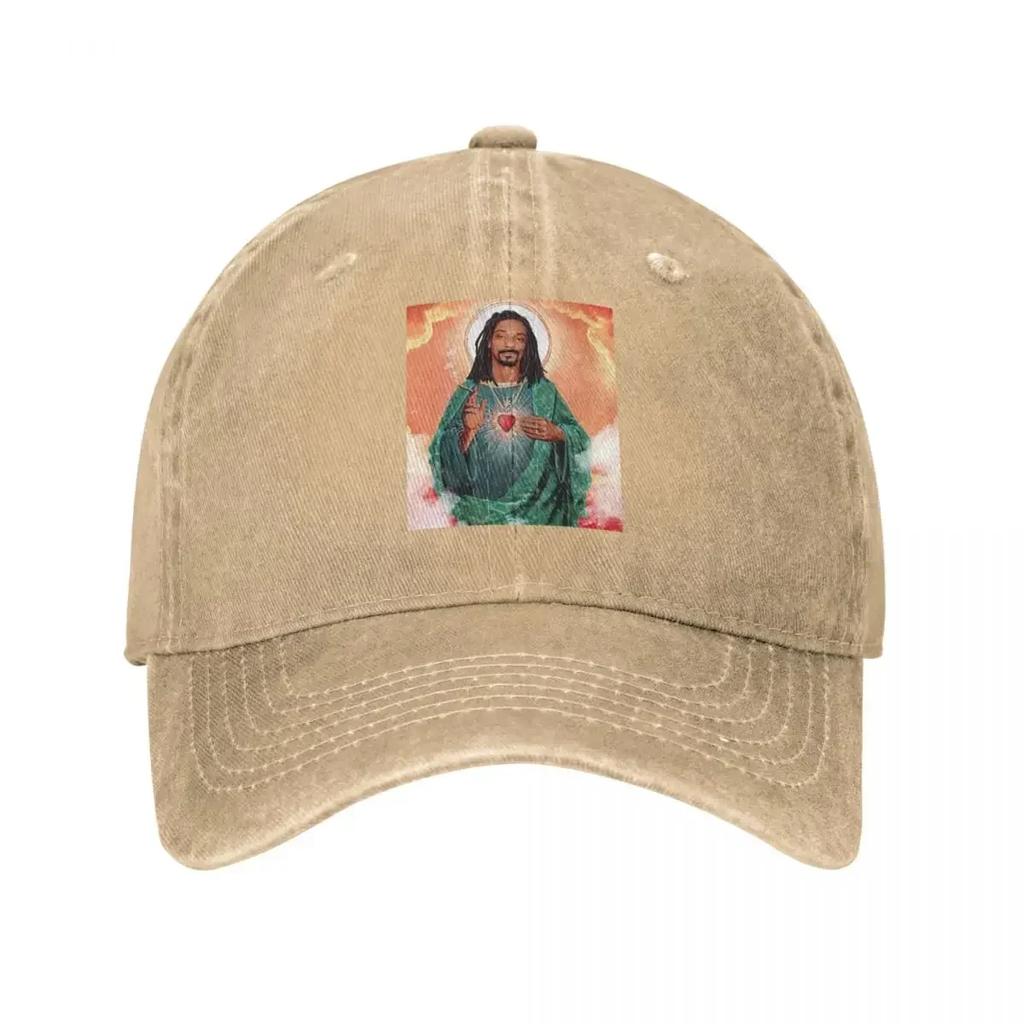 Ретро Бейсболки Snoop Dogg Иисус для Унисекс Женщин Потертая Стирка Snapback Кепка Рэпер Кепки Шляпа для Активного Отдыха на Открытом Воздухе