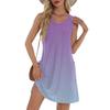 Women's Casual Sundress With Pockets Summer Boho Beach Dress T-Shirts Dress V Neck Loose Tank Dresses