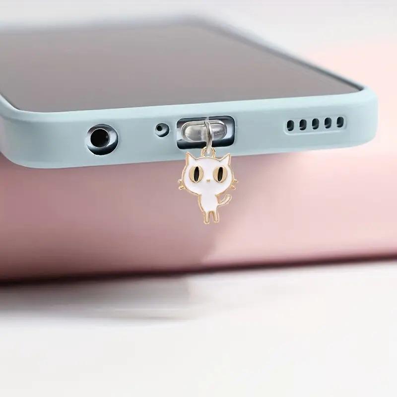 Mobile Phone Dust Plug Pendant New Cute Cat Claw And Diamonds Accessory Decoration For IPhone Type-c Android Port2