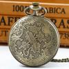 Brown/Silver Creative Design Chain Pocket Watches Quartz Necklace Pendant Clock Steampunk Exquisite Charm Gift for Men Women