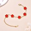 Clover Lucky Bracelets Womens Hand Double Sided Flowers Jewellery Gifts Stainless Steel Bracelet Gold Plated Bracelets Man