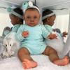 24 ''60 см Alive Bebe Reborn Dolls Maggi Очаровательная принцесса для девочек-малышей Кукла ручной работы Изысканная 3D-окрашенная темно-черная кожа Куклы для новорожденных для детей