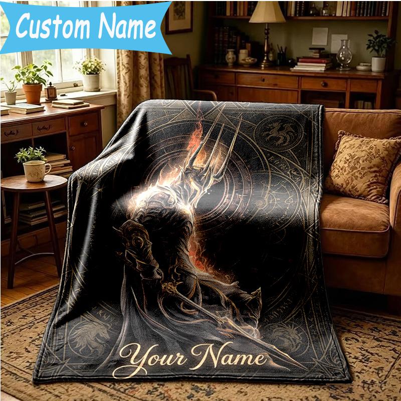 Custom Name Magic Rings Blanket Bedding Blanket for Women Men, Soft Throw Blankets for Couch,Bed, picnic, Christmas gifts
