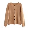 2023 Вязаный кардиган Женский повседневный свитер Осень-зима Свободный джемпер с длинным рукавом Топ Модный элегантный трикотаж Простые свитера 29232