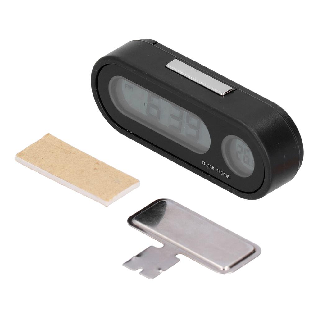 Car Thermometer Night Light Electronic Backlight Car Dashboard Clock for Home Office Outdoor