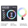 RGB-светильник для телефона с подсветкой для селфи на штативе 10 дюймов 12 дюймов Ослепительный цветной свет для фотоконференций с подсветкой
