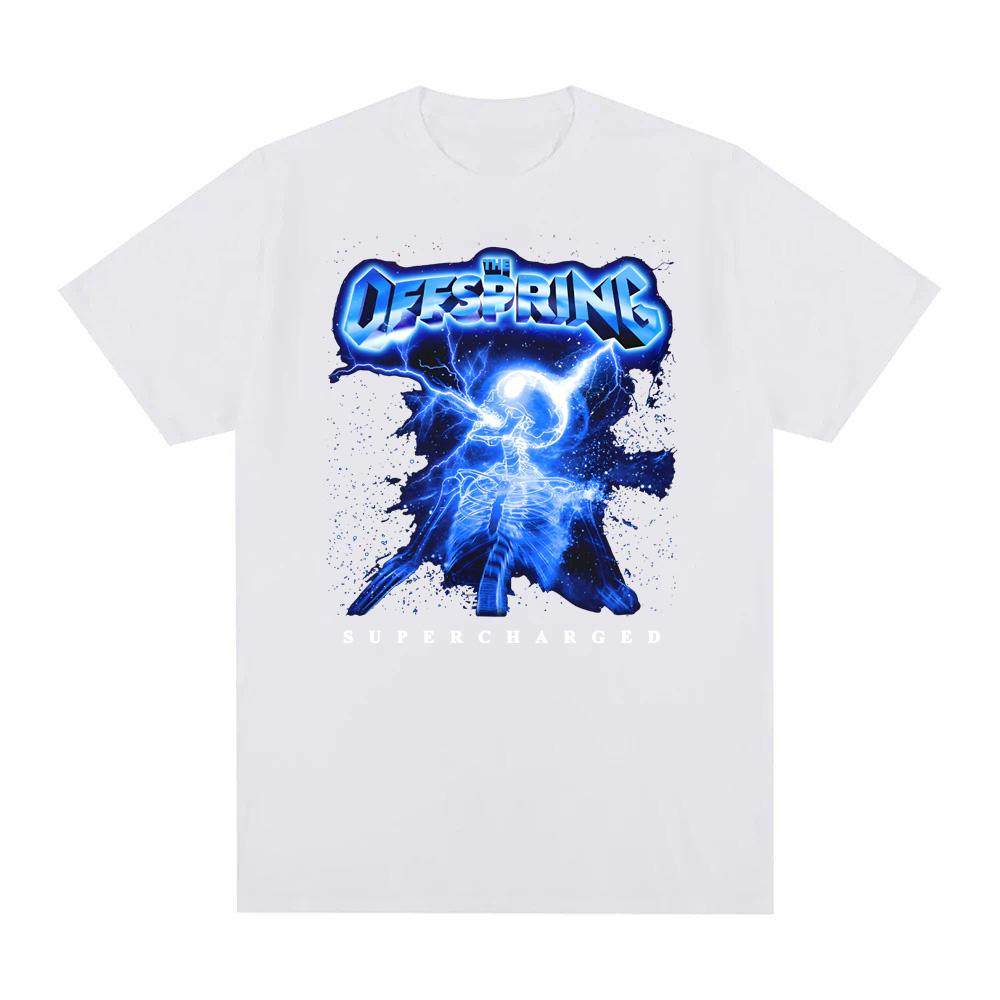 Supercharged Skeleton 2025 New TEE The Offspring Grunge BAND Tee-shirt Summer Hip Hop Short Tshirt 100%Cotton High Quality Tees