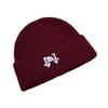 Autumn and winter warm and cold-proof loose wool hat cute cartoon embroidery knitted hat versatile face small bag head hat