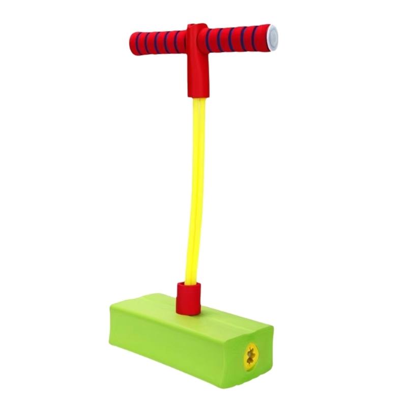 Безопасная пенная палка-попрыгунчик для малышей, игрушка для прыжков в помещении и на улице со звуком и светящимся рулем