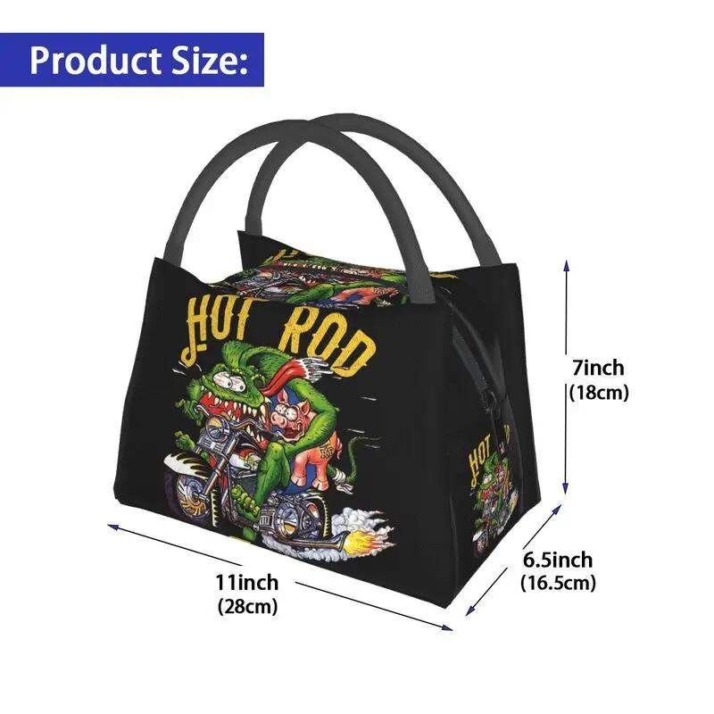 Ratfink Ride изолированные сумки для обеда для школы и офиса Rat Fink водонепроницаемый термохолодильник Bento Box женский ланч-бокс
