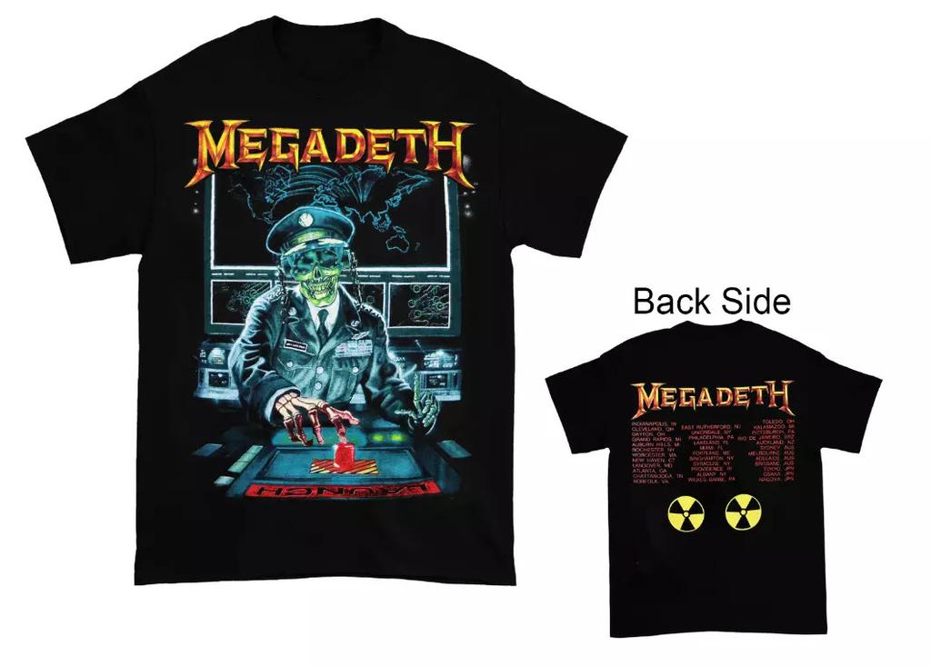 Черная футболка Megadeth Rust in Peace Tour 1990 года, двусторонняя