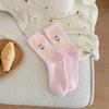 Female Autumn and Winter Thickened Warm Lovely Pink Moon Floor Sleep Tube Cotton Socks