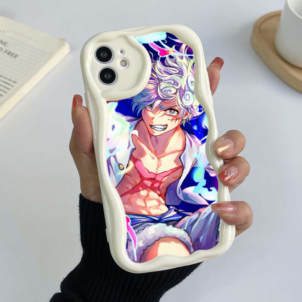 Чехлы для телефонов iPhone 11, 12, 13, 14, 15 Pro Max 7 Plus Infinix Hot 40 Realme C55 C35 OPPO A96 A16 A52 ONE PIECE Gear 5, эксклюзивный мягкий чехол с кремовым узором