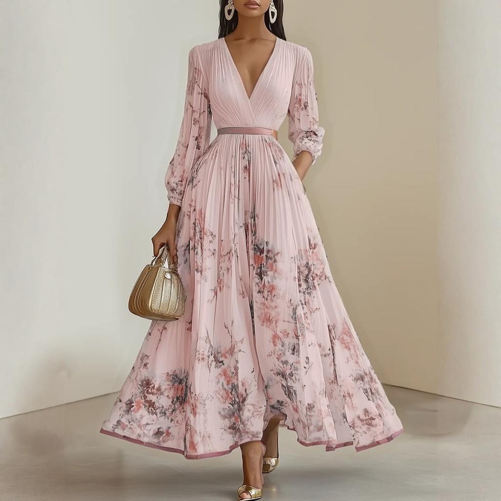 Женские платья-бэбидолл из бархата свободного кроя с квадратным вырезом и длинными рукавами