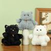 Charming White Black Grey Cat Plush Keychain Soft And Cuddly For Bags