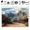 2D плоский цельный фон для фотосъемки в стиле западного города, подходит для праздничных вечеринок
