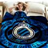 1PC Club Brugge KV Custom Name Patterned Flannel Blanket Suitable For All Seasons for Home Decor Warmth and Comfort Gifts Holiday Present