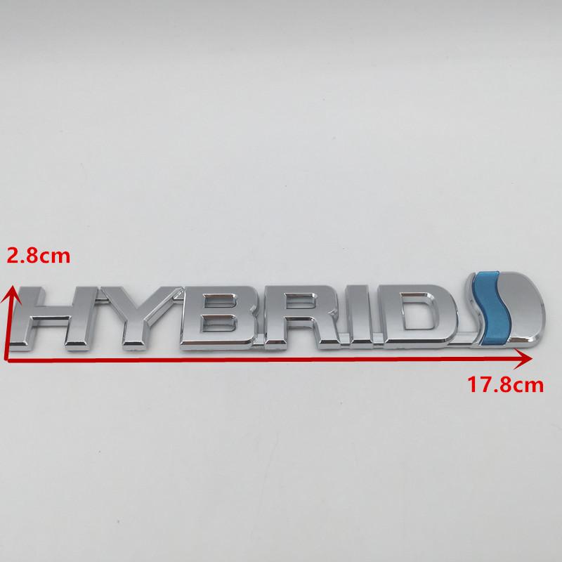 3D ABS HYBRID Car Letter Fender Rear Bumper Trunk Side Emblem Sticker Badge Decal styling auto Accessories
