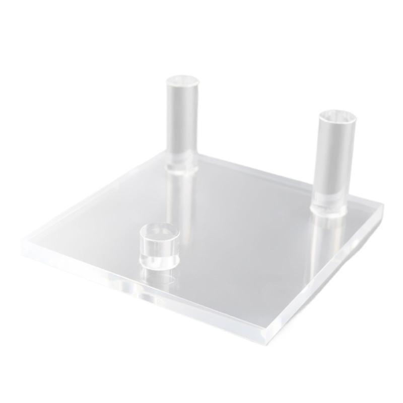 Multipurpose Round/Square Base Acrylic Easel Stand for Crystal Fossils Transparent Collectible Mineral Display Rack