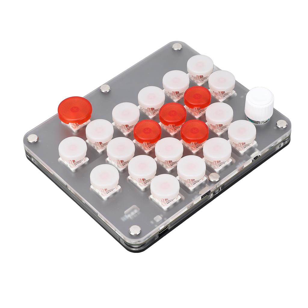 Программируемая клавиатура с 21 клавишей и ручкой Red Axis USB C BT соединением для управления одной рукой макросами механическая