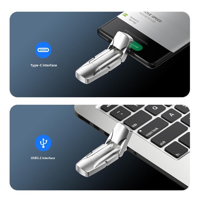 Твердотельный флэш-накопитель MOVESPEED Yi V Series USB 3.1/Type-C с двойным интерфейсом, 520 МБ/с