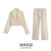Fashion Style 2024 Summer New Women's Clothing Translucent Vertical Lapel Long Sleeves Short Shirt Pants 3152101