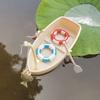 1 Set Children Gifts New Plastic Fishing Boat Model Mini Simulated Dollhouse Ornaments Miniature Fishing Boat Kit