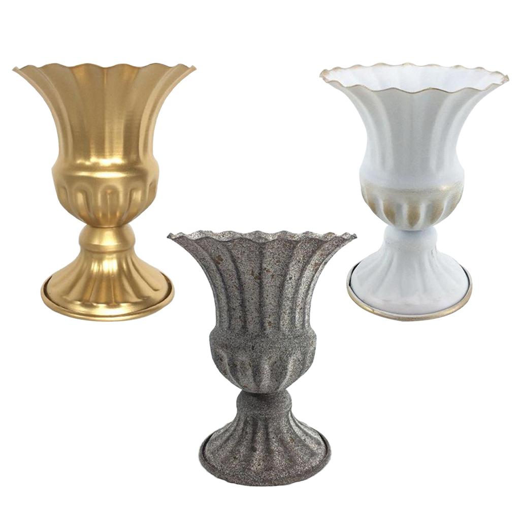 Винтажная металлическая ваза-статуэтка, горшок для растений, ваза для цветов, настольная ваза для сухоцветов, центральное украшение для дома, для свадьбы, вечеринки, офиса.