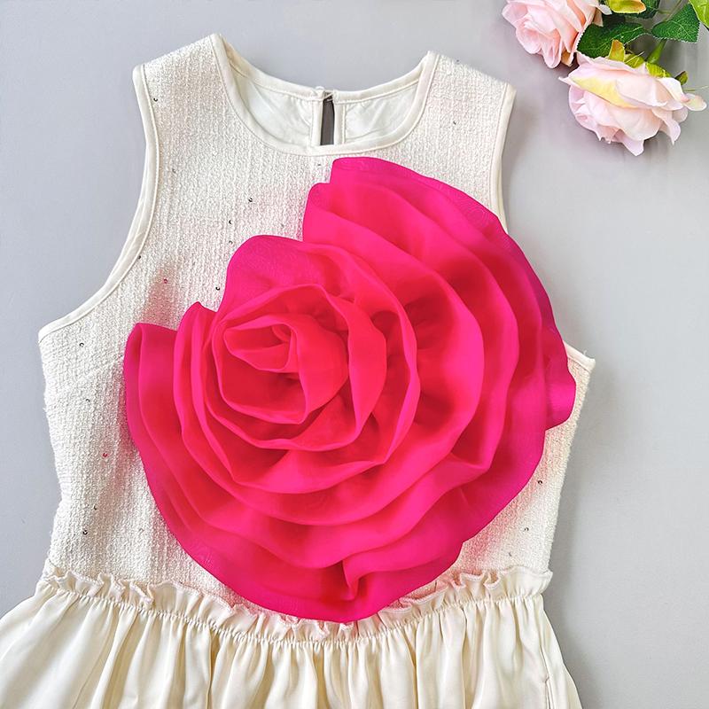 1Pc Manual Personality Clothing Accessories DIY Accessories Irregular Fashion Flower Decoration Three-dimensional Organza