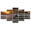 5Pcs Airplane Sunset Plane Decor Pictures Canvas Art Poster No Framed 5 Panel 5 Pieces Paintings HD Print Home Decor Modern