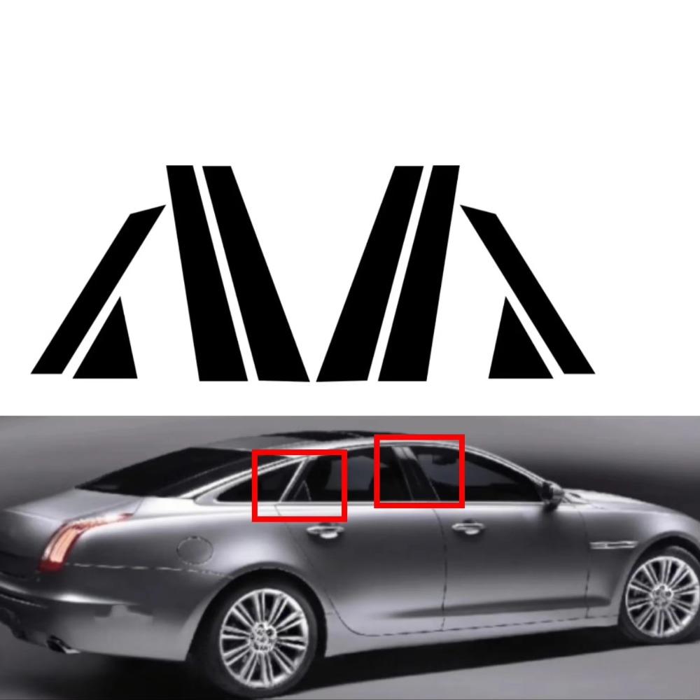 8 шт. Глянцевые черные накладки на стойки подходят для Jaguar XJ X351 2009-2019 2010 2011 2012 Накладки на стойки дверей и окон Декоративные молдинги Наружные